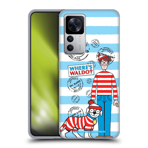 Where's Waldo? Graphics Stripes Blue Soft Gel Case for Xiaomi 12T 5G / 12T Pro 5G / Redmi K50 Ultra 5G