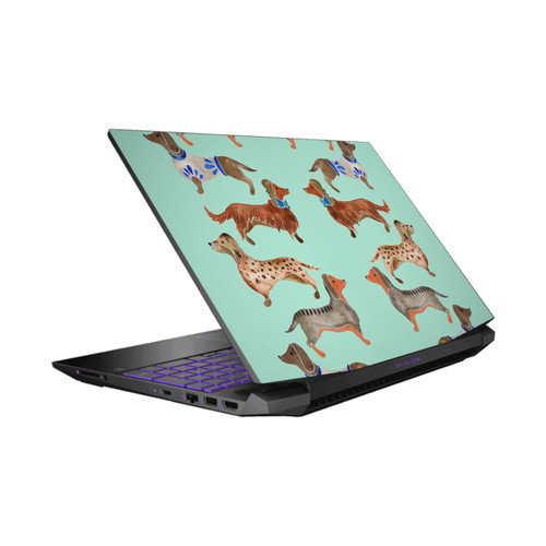 Cat Coquillette Animals Blue Dachshunds Vinyl Sticker Skin Decal Cover for HP Pavilion 15.6" 15-dk0047TX