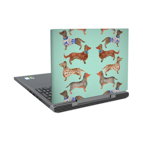 Cat Coquillette Animals Blue Dachshunds Vinyl Sticker Skin Decal Cover for Dell Inspiron 15 7000 P65F