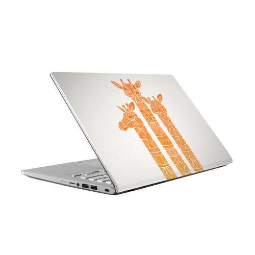 Cat Coquillette Animals Orange Ombre Giraffes Vinyl Sticker Skin Decal Cover for Asus Vivobook 14 X409FA-EK555T