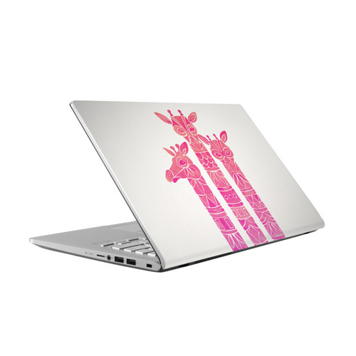 Cat Coquillette Animals Pink Ombre Giraffes Vinyl Sticker Skin Decal Cover for Asus Vivobook 14 X409FA-EK555T