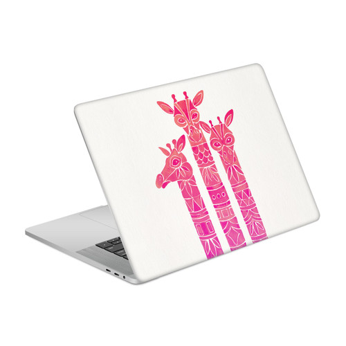 Cat Coquillette Animals Pink Ombre Giraffes Vinyl Sticker Skin Decal Cover for Apple MacBook Pro 15.4" A1707/A1990