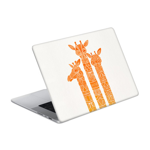 Cat Coquillette Animals Orange Ombre Giraffes Vinyl Sticker Skin Decal Cover for Apple MacBook Pro 14" A2442