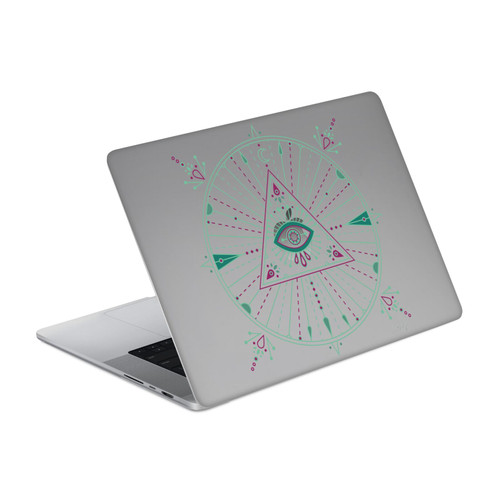 Cat Coquillette Evil Eye Green Purple Mandala Vinyl Sticker Skin Decal Cover for Apple MacBook Pro 14" A2442