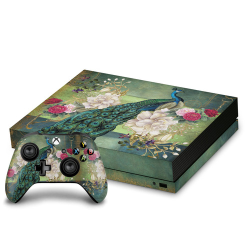 Jena DellaGrottaglia Animals Peacock Vinyl Sticker Skin Decal Cover for Microsoft Xbox One X Bundle