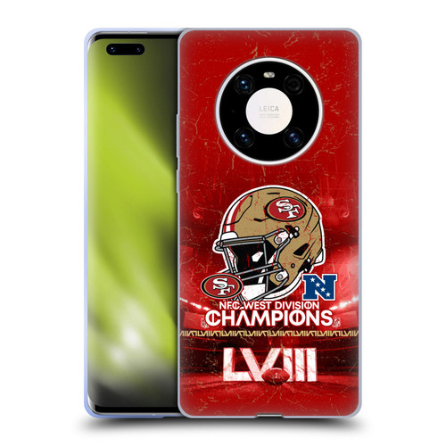 NFL 2024 Division Champions NFC Helmet 49ers Soft Gel Case for Huawei Mate 40 Pro 5G