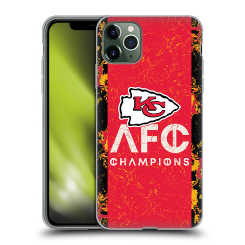 NFL 2024 Division Champions AFC Champ Chiefs Soft Gel Case for Apple iPhone 11 Pro Max