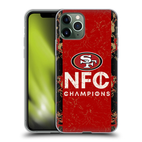 NFL 2024 Division Champions NFC Champ 49ers Soft Gel Case for Apple iPhone 11 Pro