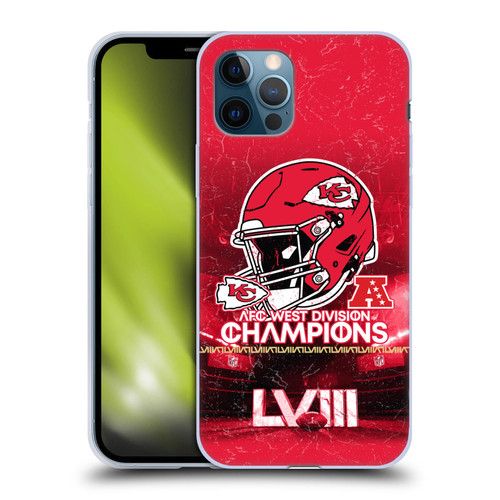 NFL 2024 Division Champions AFC Helmet Chiefs Soft Gel Case for Apple iPhone 12 / iPhone 12 Pro