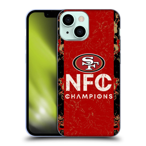 NFL 2024 Division Champions NFC Champ 49ers Soft Gel Case for Apple iPhone 13 Mini
