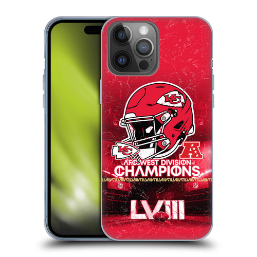 NFL 2024 Division Champions AFC Helmet Chiefs Soft Gel Case for Apple iPhone 14 Pro Max