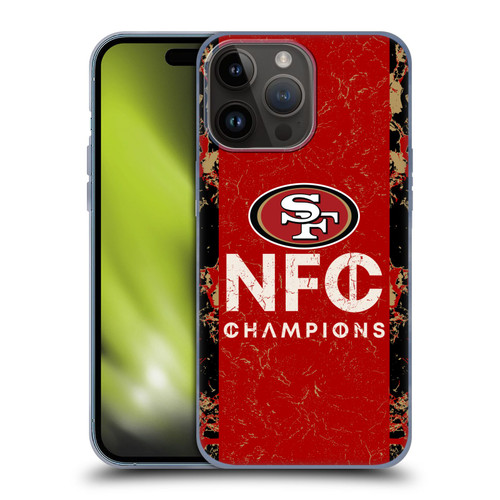 NFL 2024 Division Champions NFC Champ 49ers Soft Gel Case for Apple iPhone 15 Pro Max