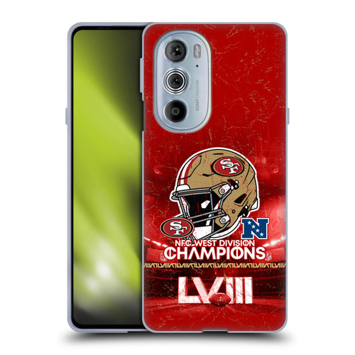 NFL 2024 Division Champions NFC Helmet 49ers Soft Gel Case for Motorola Edge X30