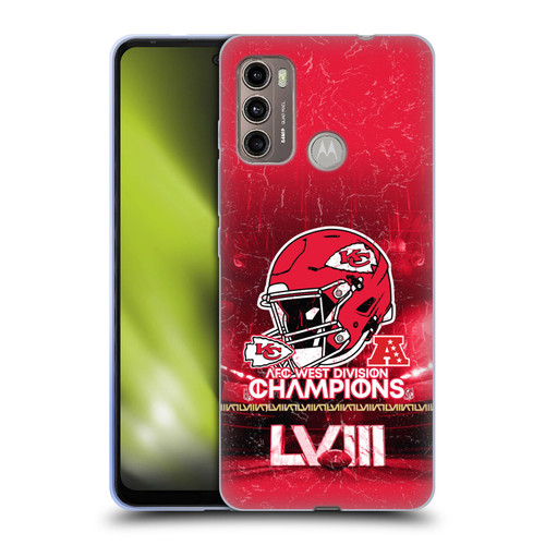 NFL 2024 Division Champions AFC Helmet Chiefs Soft Gel Case for Motorola Moto G60 / Moto G40 Fusion