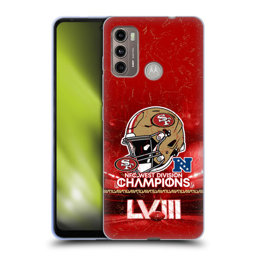 NFL 2024 Division Champions NFC Helmet 49ers Soft Gel Case for Motorola Moto G60 / Moto G40 Fusion