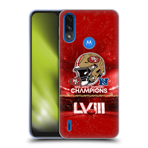 NFL 2024 Division Champions NFC Helmet 49ers Soft Gel Case for Motorola Moto E7 Power / Moto E7i Power
