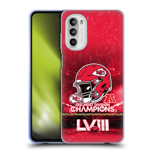 NFL 2024 Division Champions AFC Helmet Chiefs Soft Gel Case for Motorola Moto G52