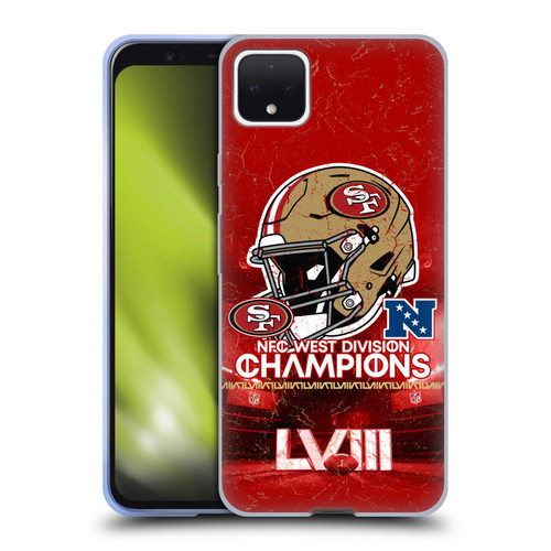 NFL 2024 Division Champions NFC Helmet 49ers Soft Gel Case for Google Pixel 4 XL