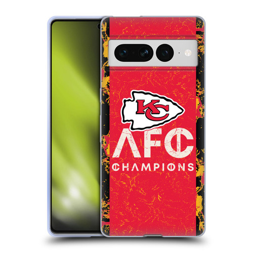 NFL 2024 Division Champions AFC Champ Chiefs Soft Gel Case for Google Pixel 7 Pro