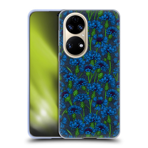 Katerina Kirilova Art Blue Cornflowers Soft Gel Case for Huawei P50
