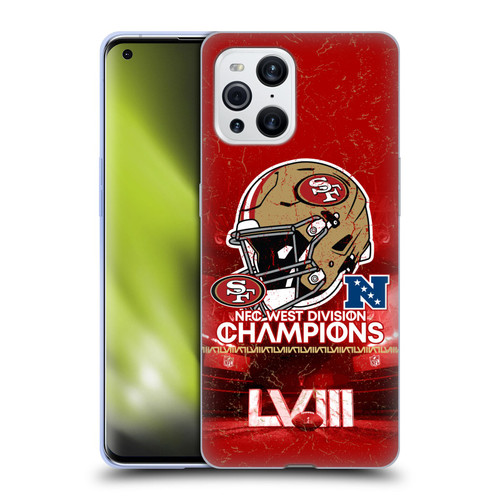 NFL 2024 Division Champions NFC Helmet 49ers Soft Gel Case for OPPO Find X3 / Pro
