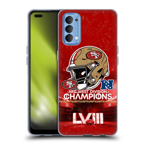 NFL 2024 Division Champions NFC Helmet 49ers Soft Gel Case for OPPO Reno 4 5G
