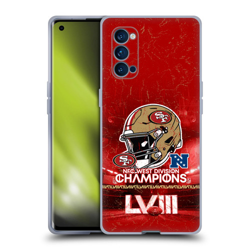 NFL 2024 Division Champions NFC Helmet 49ers Soft Gel Case for OPPO Reno 4 Pro 5G