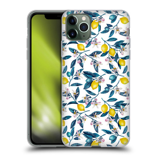 Katerina Kirilova Art Lemons And Blooms Soft Gel Case for Apple iPhone 11 Pro Max