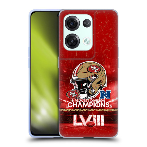 NFL 2024 Division Champions NFC Helmet 49ers Soft Gel Case for OPPO Reno8 Pro