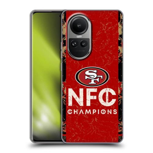 NFL 2024 Division Champions NFC Champ 49ers Soft Gel Case for OPPO Reno10 5G / Reno10 Pro 5G