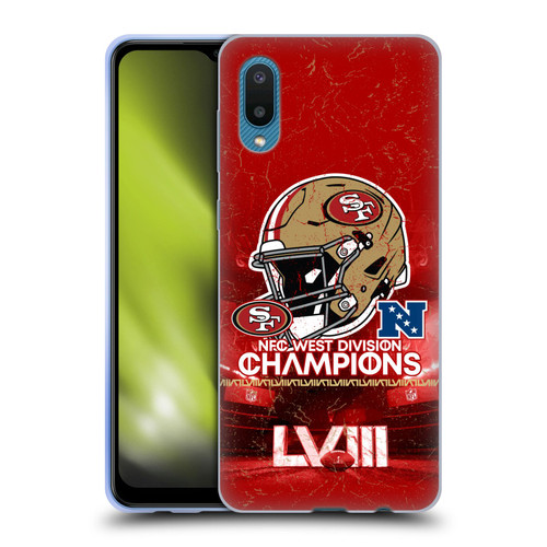 NFL 2024 Division Champions NFC Helmet 49ers Soft Gel Case for Samsung Galaxy A02/M02 (2021)