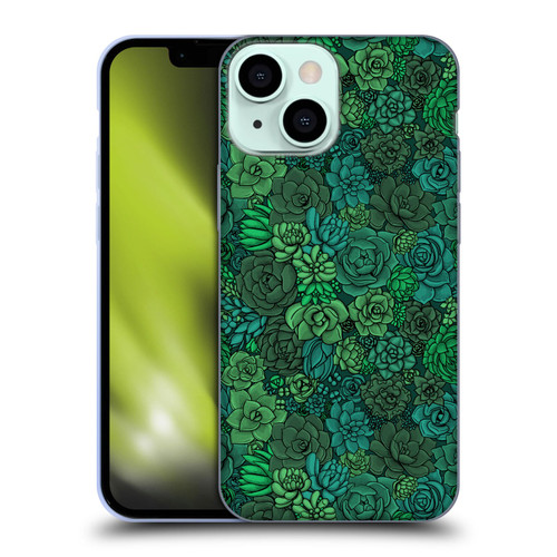 Katerina Kirilova Art Succulent Garden Soft Gel Case for Apple iPhone 13 Mini