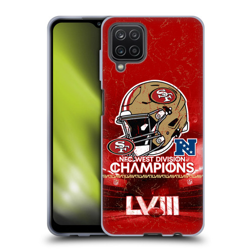 NFL 2024 Division Champions NFC Helmet 49ers Soft Gel Case for Samsung Galaxy A12 (2020)