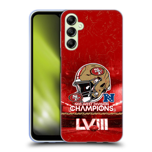 NFL 2024 Division Champions NFC Helmet 49ers Soft Gel Case for Samsung Galaxy A14 5G