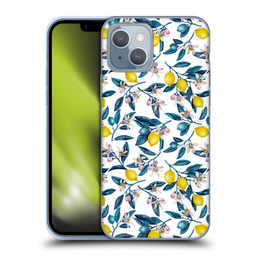 Katerina Kirilova Art Lemons And Blooms Soft Gel Case for Apple iPhone 14
