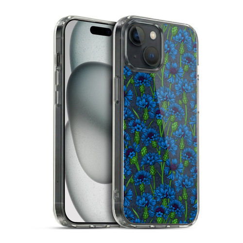 Katerina Kirilova Art Blue Cornflowers Soft Gel Case for Apple iPhone 15 & MagSafe