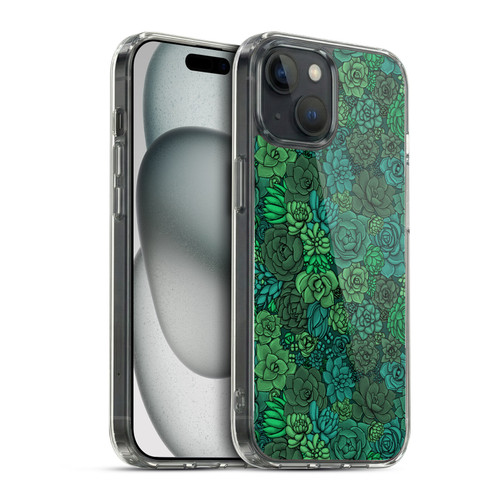 Katerina Kirilova Art Succulent Garden Soft Gel Case for Apple iPhone 15 & MagSafe