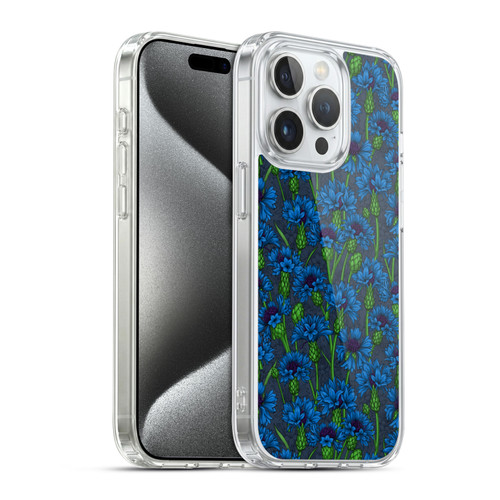 Katerina Kirilova Art Blue Cornflowers Soft Gel Case for Apple iPhone 15 Pro & MagSafe