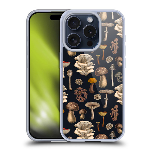 Katerina Kirilova Art Wild Mushrooms Soft Gel Case for Apple iPhone 15 Pro