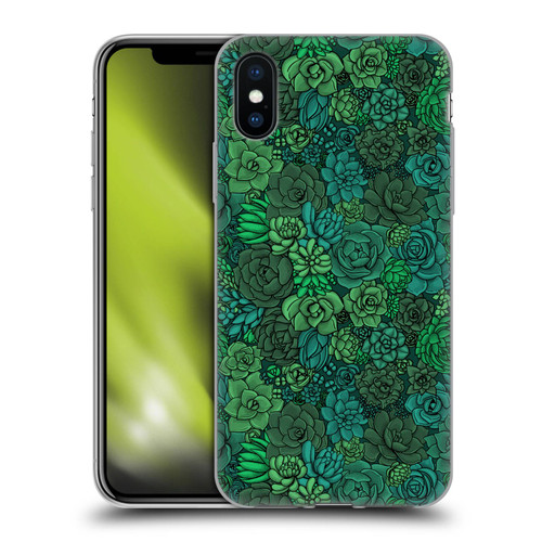 Katerina Kirilova Art Succulent Garden Soft Gel Case for Apple iPhone X / iPhone XS
