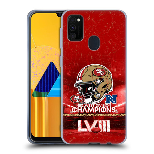 NFL 2024 Division Champions NFC Helmet 49ers Soft Gel Case for Samsung Galaxy M30s (2019)/M21 (2020)