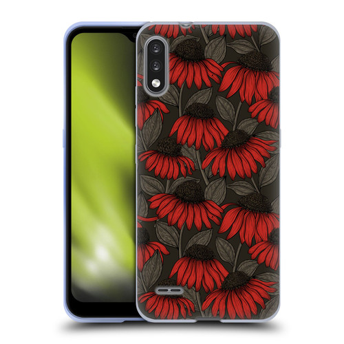 Katerina Kirilova Art Red Coneflowers Soft Gel Case for LG K22
