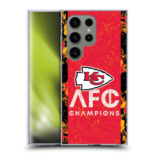 NFL 2024 Division Champions AFC Champ Chiefs Soft Gel Case for Samsung Galaxy S24 Ultra 5G