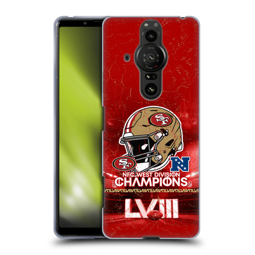 NFL 2024 Division Champions NFC Helmet 49ers Soft Gel Case for Sony Xperia Pro-I
