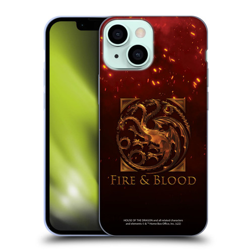 House Of The Dragon: Television Series Key Art Targaryen Soft Gel Case for Apple iPhone 13 Mini
