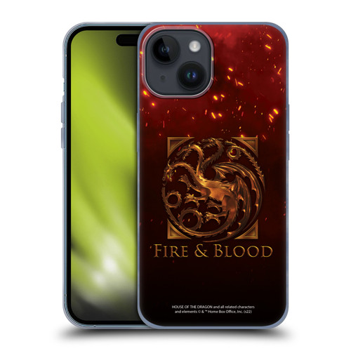 House Of The Dragon: Television Series Key Art Targaryen Soft Gel Case for Apple iPhone 15