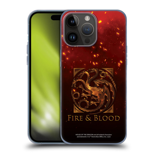 House Of The Dragon: Television Series Key Art Targaryen Soft Gel Case for Apple iPhone 15 Pro Max