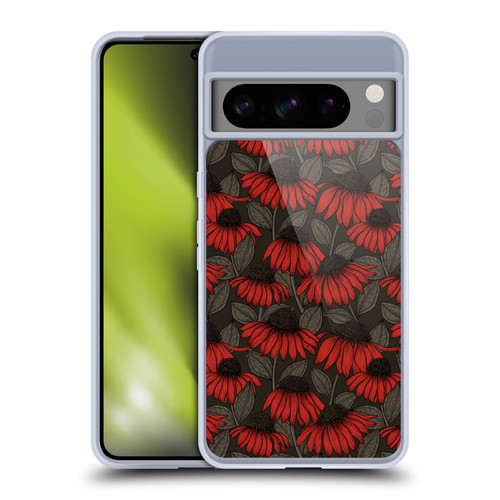 Katerina Kirilova Art Red Coneflowers Soft Gel Case for Google Pixel 8 Pro