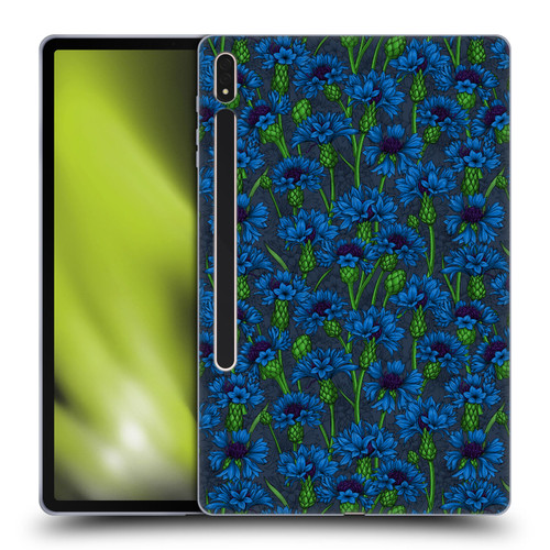 Katerina Kirilova Art Blue Cornflowers Soft Gel Case for Samsung Galaxy Tab S8 Plus