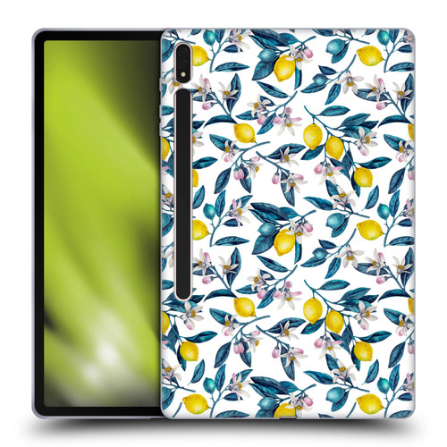 Katerina Kirilova Art Lemons And Blooms Soft Gel Case for Samsung Galaxy Tab S8 Plus